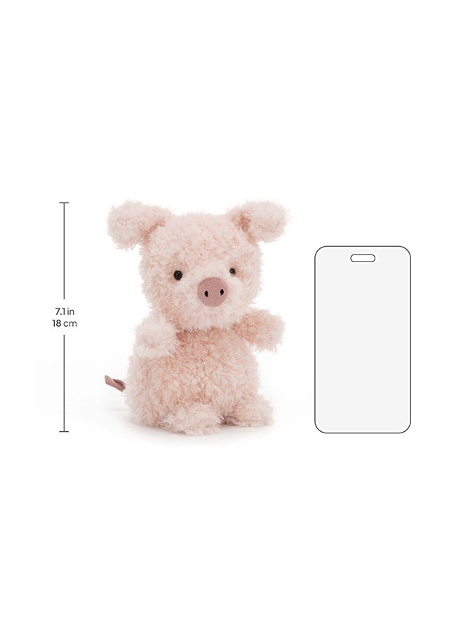 Jellycat Little Pig 18 cm Soft Plush Toy, Small Pink Piglet Teddy, Cute Farm Animal Collectable, Cuddly Gift for Babies, Kids & Plush Lovers - Image 4