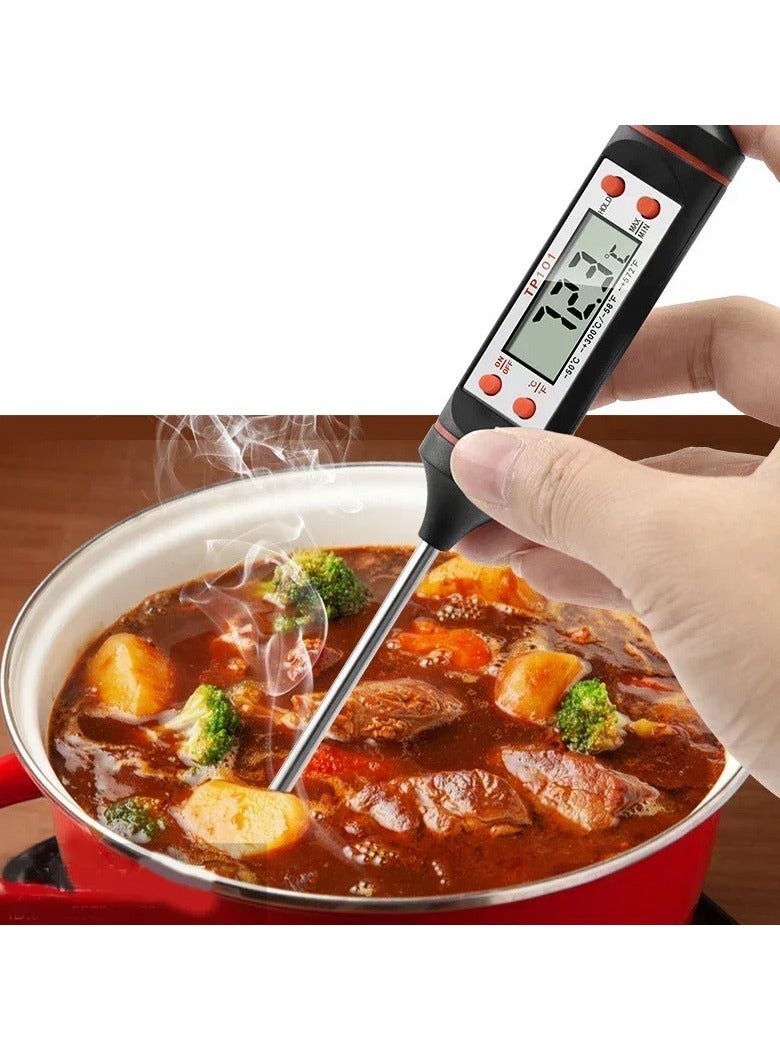 AROAQ Food Thermometer, Water Oil Cooking Meat Food Thermometers, Cooking Thermometer With Instant Read Lcd Screen For Kitchen, (White)  - Image 4