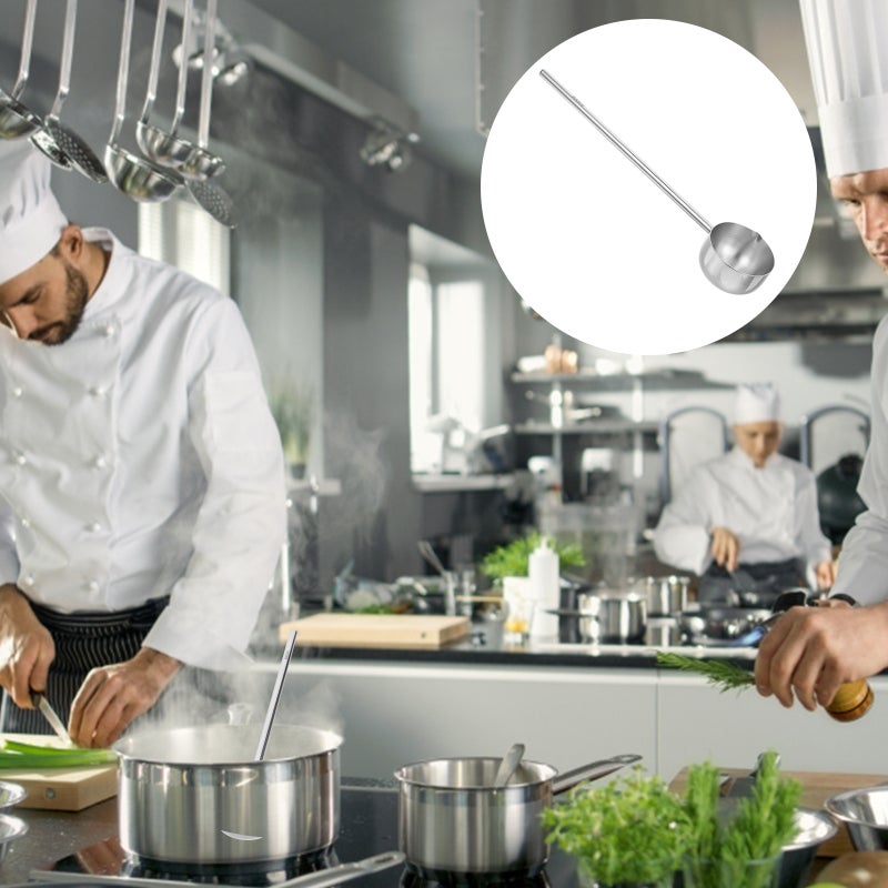 🍳 ملاعق تقديم من الفولاذ المقاوم للصدأ تصميم مريح للاستخدام في المطبخ خفيفة الوزن ومتينة - Image 2