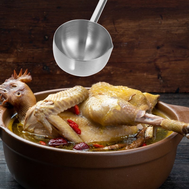 🍳 ملاعق تقديم من الفولاذ المقاوم للصدأ تصميم مريح للاستخدام في المطبخ خفيفة الوزن ومتينة - Image 5