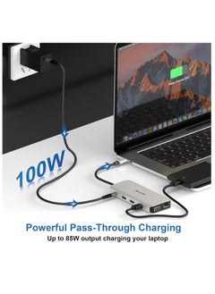 Generic Wavelink USB C Hub Charging Dock 12 in 1 Triple Display Dual Display with 2 HDMI VGA 100W PD Ethernet 5 Audio SD/TF Card Reader for Mac/Dell/Acer/HP/Asus/Steam Deck/ROG Ali/Lenovo Laptop  - Image 3