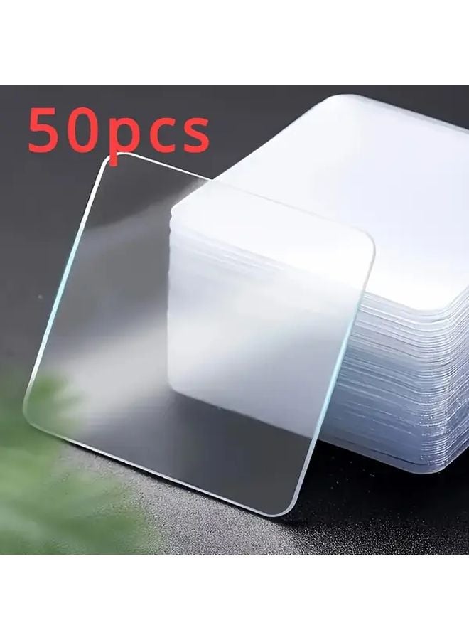 50pcs Heavy Duty Nano Double Sided Tape Transparent Strong No Residue Removable Adhesive Strips - Image 2