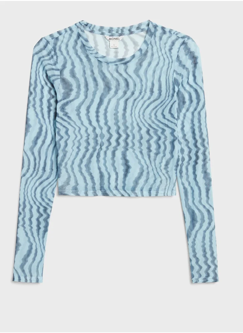 MONKI Mesh Detail Crop Top