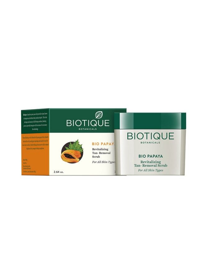 Biotique Bio Papaya Revitalizing Tan Removal Scrub 75G & Apricot Body Wash Transparent 200 Ml (Pack Of 2) - Image 5