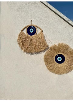 Maison Avf Rafya Handmade Half Eye Evil Eye and Round Eye Evil Eye Set of 2 Balcony, Door, Wall, Garden Ornament  - Image 2