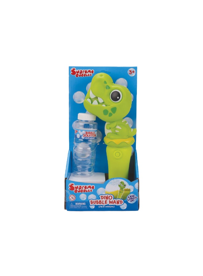 Bubbles B/O DINO LIGHT UP BUBBLE WAND WITH 115ML BUBBLE SOLUTION,
3*AA BATTERIES NOT INCLUDED, 2ASTD - Image 1