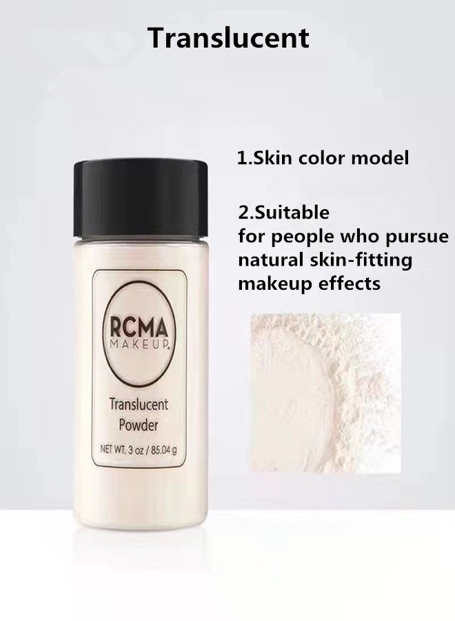 RCMA ميك أب بودرة سائبة شفافة، بودرة ضبط الزيت، خافي عيوب يدوم طويلاً، مقاوم للماء، مقاوم للعرق، غير قابل للإزالة، مكياج غير لامع للنساء - Image 1