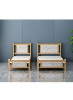 KARNAK Solid Wooden Bed with Medicated Mattress Size (Width x Length) 120x190 CM  - Image 4