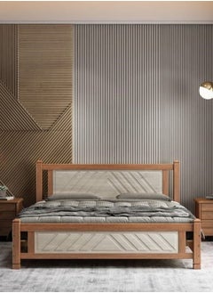 KARNAK Solid Wooden Bed with Medicated Mattress Size (Width x Length) 120x190 CM  - Image 2