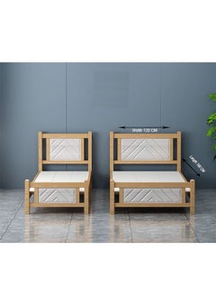 KARNAK Solid Wooden Bed with Medicated Mattress Size (Width x Length) 120x190 CM  - Image 5
