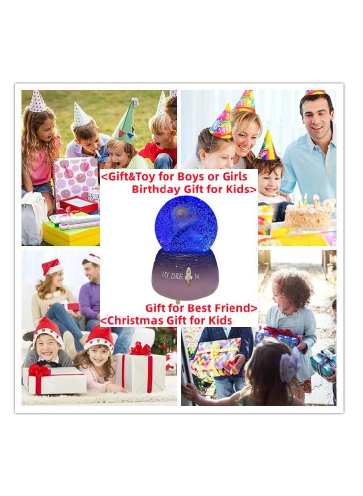 KASTWAVE Snow Globes Space Astronaut Music Snowglobes  Automatic Snow Fall Effect Home Decor For Kids Room Essentials Birthday Festival Gift for 5-12 Year Old Girl - Image 5