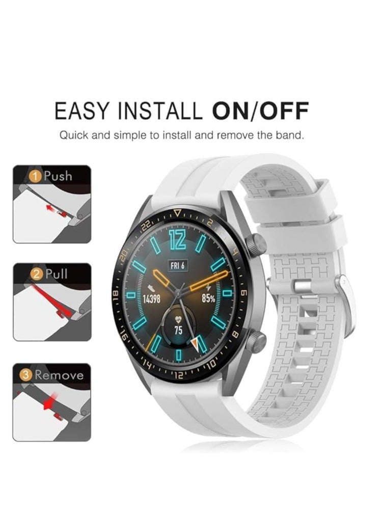 Silicone Band 20MM For Samsung Gear Sport/Watch 6/5/4 40mm 44mm/Watch 6 Classic 43mm 47mm/ 5 Pro 45mm/S2 classic/Active 2 40mm 44mm/Amazfit GTS/2/2e/GTS3/3 Pro/GTS4/2 Mini/3 Mini/4Mini - Image 4