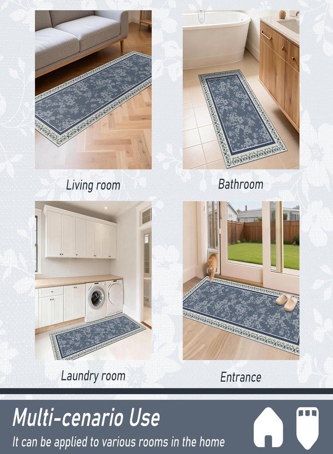 SAIKOOWA Kitchen Mats for Floor,Kitchen Rugs Mat Non Slip Washable Set of 2 PCS, Absorbent Runner Rugs for Kitchen, Front of Sink, 17.3"x 47"+17.3"x 30" Orchid - Image 4
