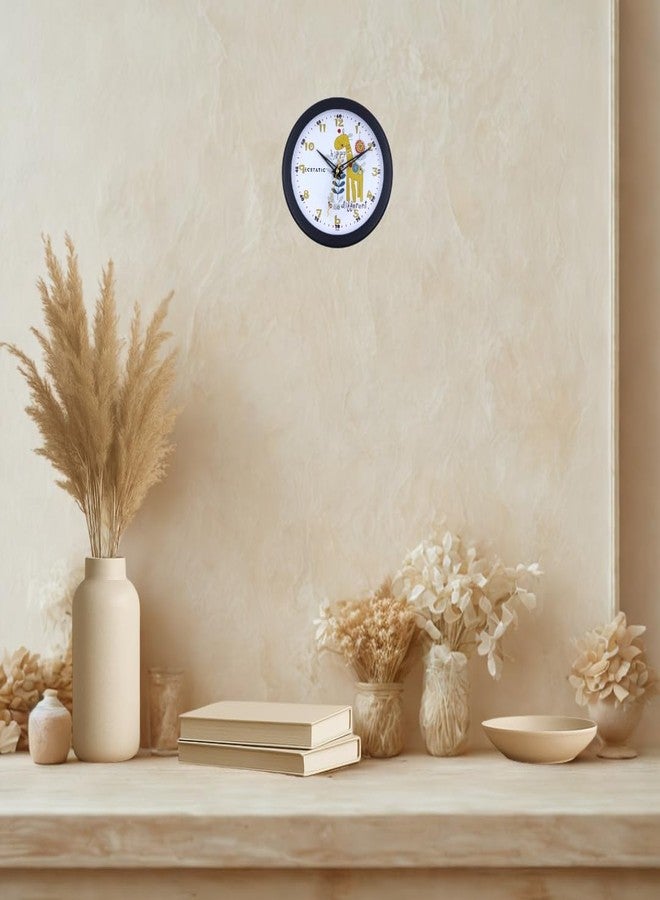 ECSTATIC Wall Clock | 9 inch | Analog | Kids Room | Preschool | Playschool | Study Room | Office Room | Home | Kitchen | Bedroom | Birthday Gift | Stylish | Kids Friendly Clock (Black) - Image 3