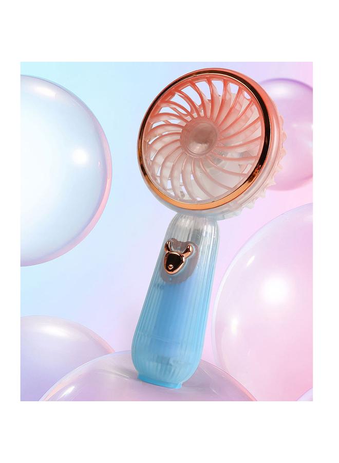 Loquat Handheld Fan USB Charging 3 Speed Transparent Gradient Color Portable Mini Desk Fan with Light for Home Camping Office - Image 2