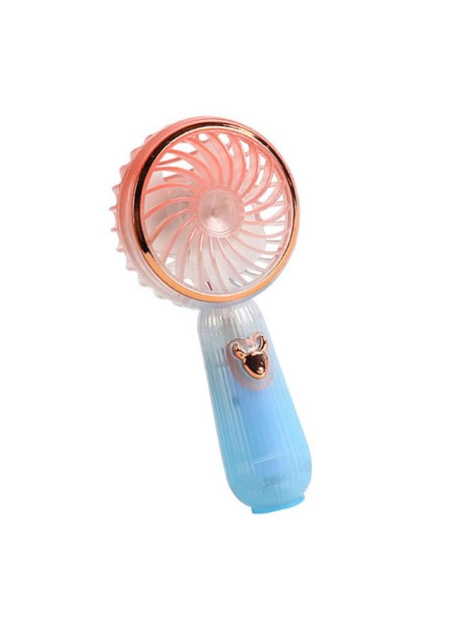 Loquat Handheld Fan USB Charging 3 Speed Transparent Gradient Color Portable Mini Desk Fan with Light for Home Camping Office - Image 4