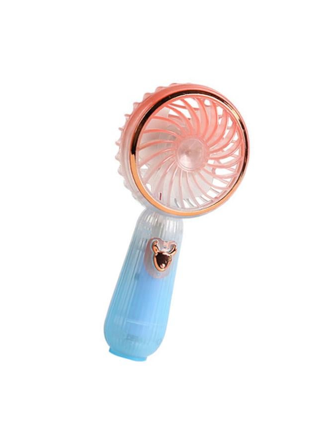 Loquat Handheld Fan USB Charging 3 Speed Transparent Gradient Color Portable Mini Desk Fan with Light for Home Camping Office - Image 5