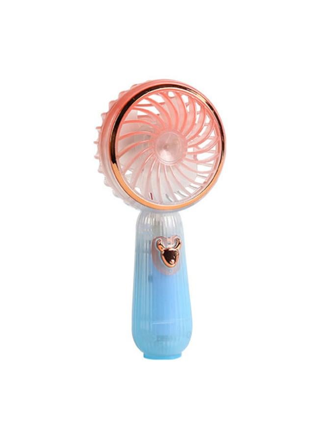 Loquat Handheld Fan USB Charging 3 Speed Transparent Gradient Color Portable Mini Desk Fan with Light for Home Camping Office - Image 1