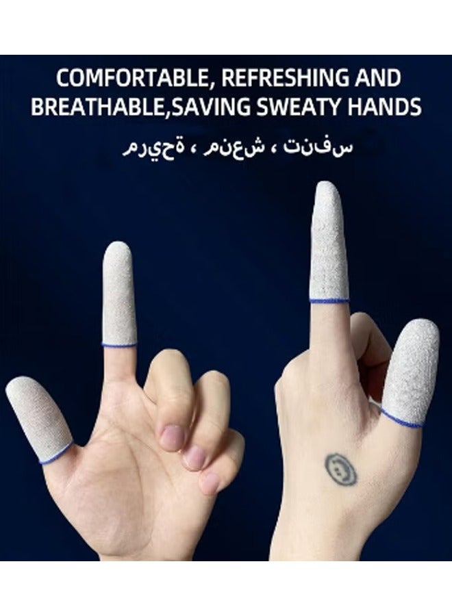 2 Pair Mobile Game Touch Screen Finger Sleeve, Super Highly Sensitive Feelers Smooth Operation Sweat Absorbing Odorless Breathable Seamless Touch Screen Finger Sleeve, For Pubg and Other Games Play  - Image 4