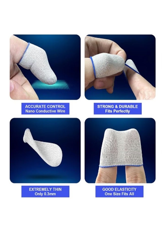 2 Pair Mobile Game Touch Screen Finger Sleeve, Super Highly Sensitive Feelers Smooth Operation Sweat Absorbing Odorless Breathable Seamless Touch Screen Finger Sleeve, For Pubg and Other Games Play  - Image 5