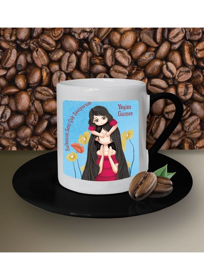 Hediye Zengini Gift Rich Personalized Sultan I Love You So Much Theme Black Coffee Cup 