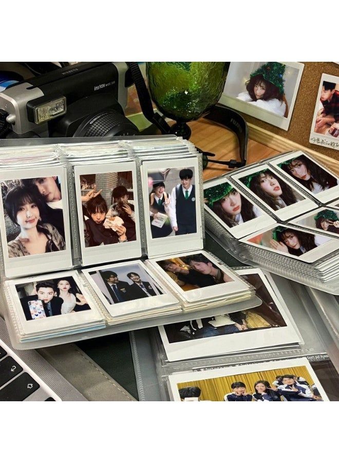 ألبوم صور فوري صغير، 120 جيبًا يتسع لـ 240 صورة، مناسب لصور Fujifilm Instax Mini والبطاقات الصغيرة وبطاقات المشاهير وتذاكر السينما والقطارات وبطاقات التذكارات، بتصميم أنيق قابل للتخصيص DIY، اللون الأبيض - Image 5