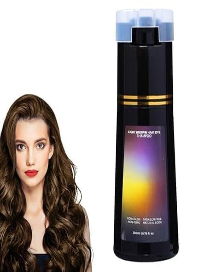 Aiwejay Hair Dye Shampoo, Instant Hair Color Shampoo for Gray Hair Coverage, Natural Herbal Hair Coloring Shampoo, Easy At-Home Hair Care for Women & Men (Light Brown) - Image 1