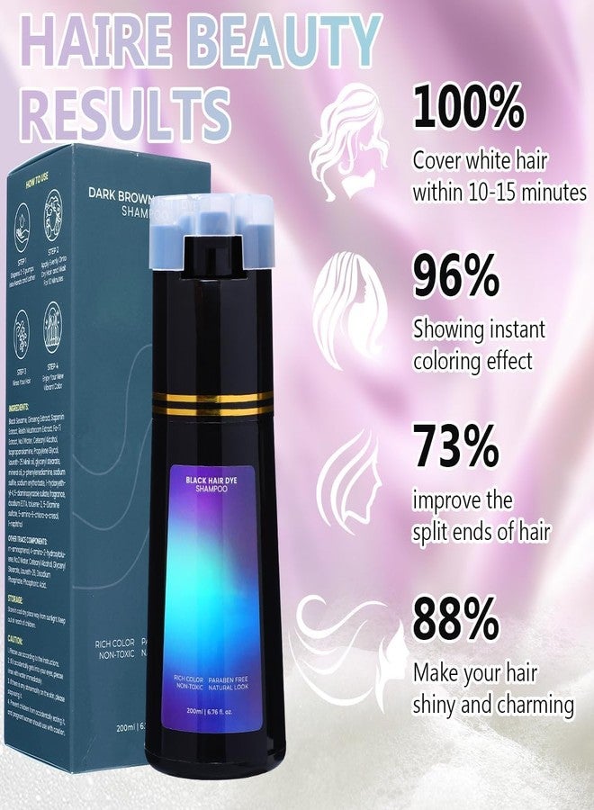 Aiwejay Hair Dye Shampoo, Instant Hair Color Shampoo for Gray Hair Coverage, Natural Herbal Hair Coloring Shampoo, Easy At-Home Hair Care for Women & Men (Light Brown) - Image 3