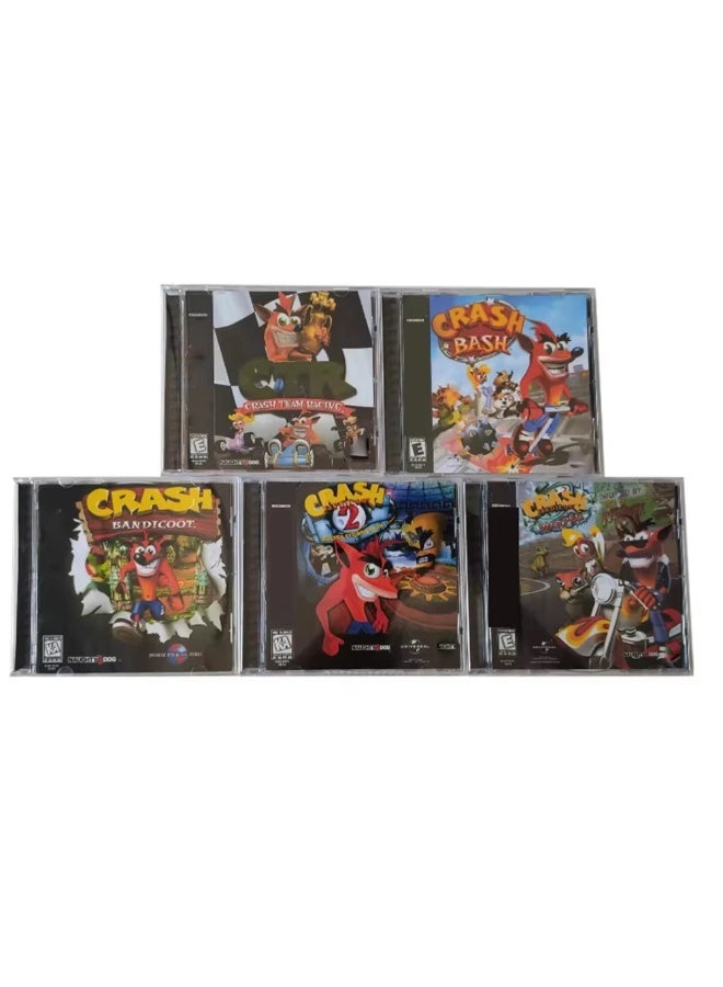 General Crash Bandicoot series with manual console game disc box with bonus disc retro classic optical drive direct reading adaptation version.  - Image 1