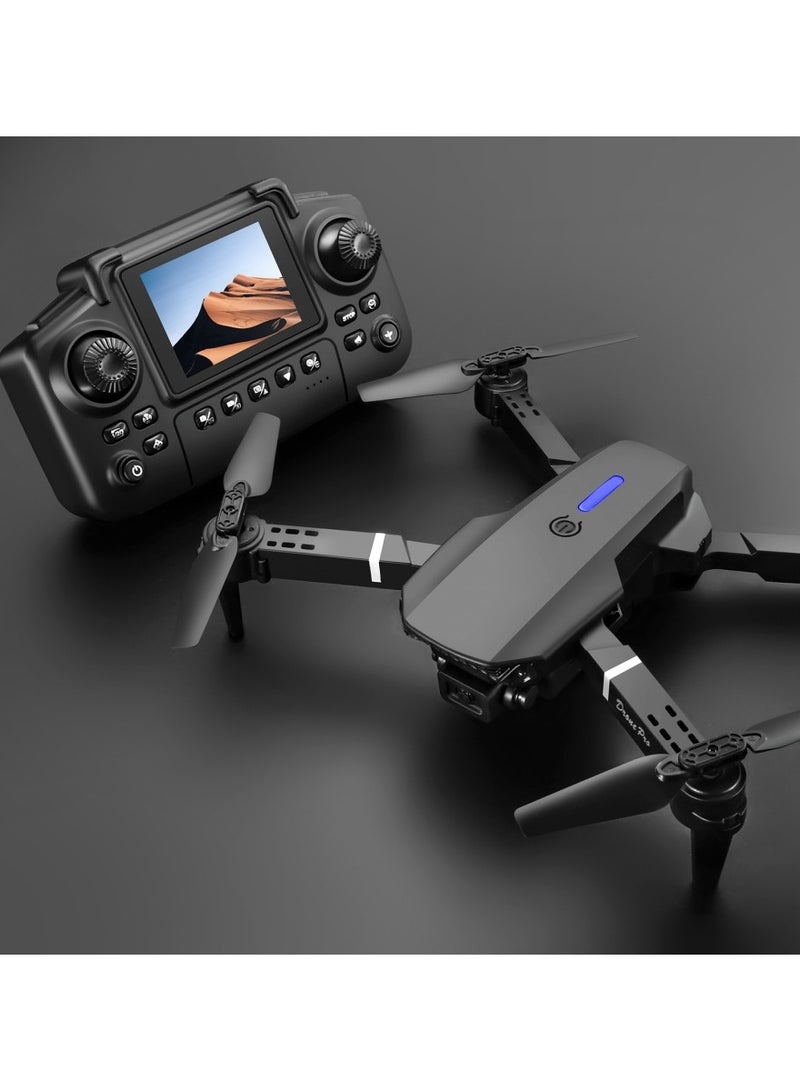 E88 Drone with Built-in Display Screen Aerial Photography Quadcopter Remote Control Aircraft FPV HD Camera Foldable RC Drone  - Image 1