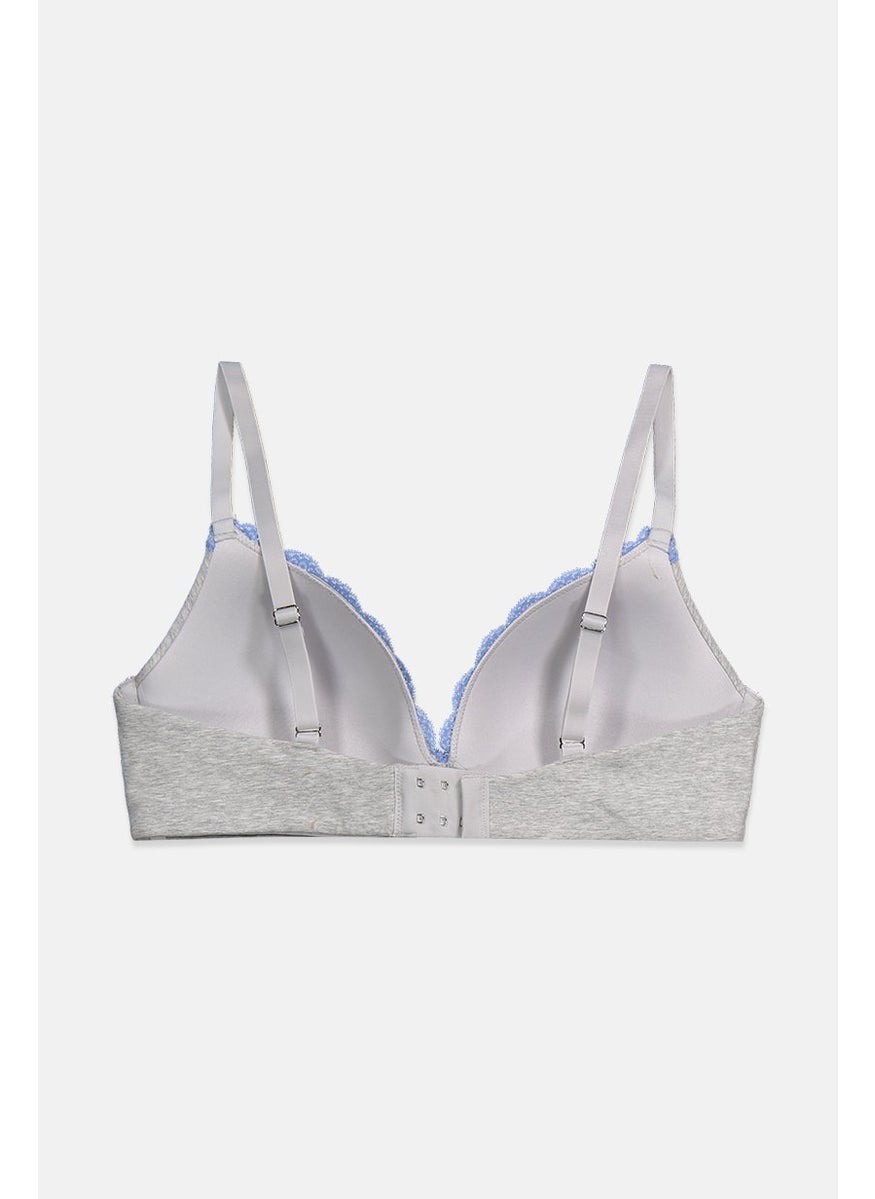 Tchibo Women Padded Non Wired T-Shirt Bra, Grey  - Image 2