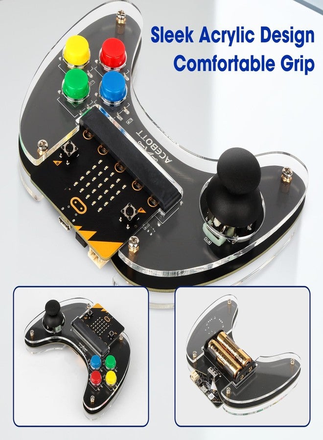 ايسبوت وحدة تحكم لاسلكية ACEBOTT لمجموعة Micro:bit، مجموعة روبوت برمجة STEM متوافقة مع Makecode، جهاز تحكم عن بعد لتعلم البرمجة، هدايا للأطفال والمراهقين (تتضمن Micro:bit) - Image 4