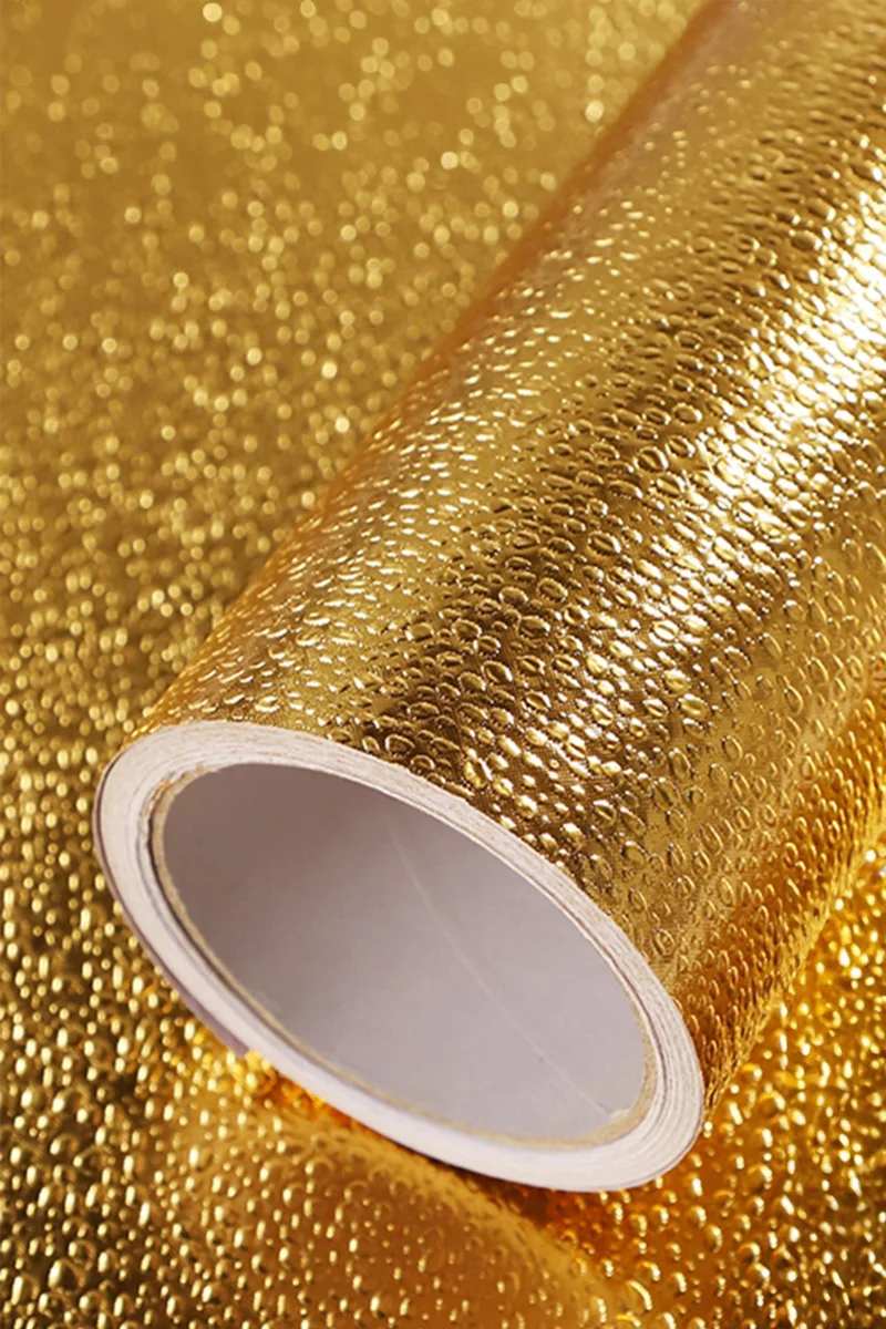 Mobee Adhesive Gold Kitchen Countertop Foil 1m x 40CM Modern Design Easy to Apply Foil