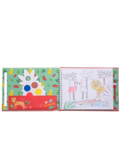 Floss & Rock Jungle My Painting Pad | Reusable Water Reveal Activity Book for Kids 3+ | Mess-Free Painting with Water Brush Pen & Jungle-Themed Pages  - Image 4