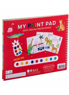 Floss & Rock Jungle My Painting Pad | Reusable Water Reveal Activity Book for Kids 3+ | Mess-Free Painting with Water Brush Pen & Jungle-Themed Pages  - Image 2