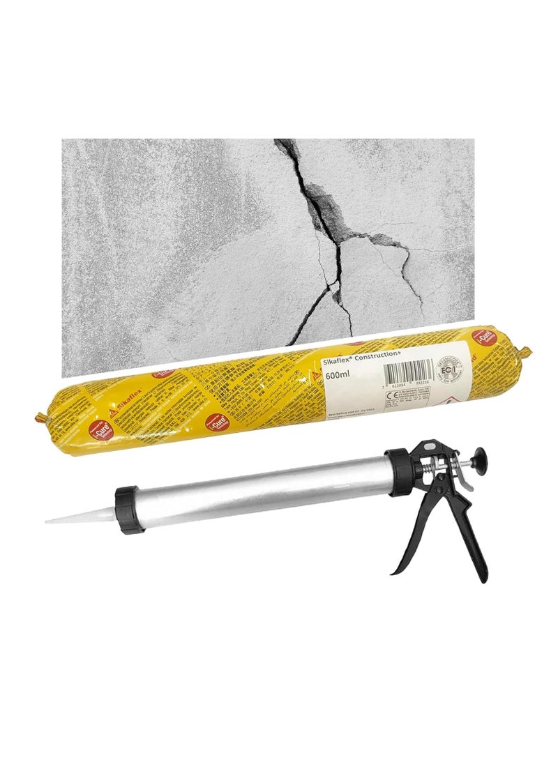 Duravel - Duravel Sikaflex Multipurpose Elastic Sealant and Caulking Gun Grey - Image 1