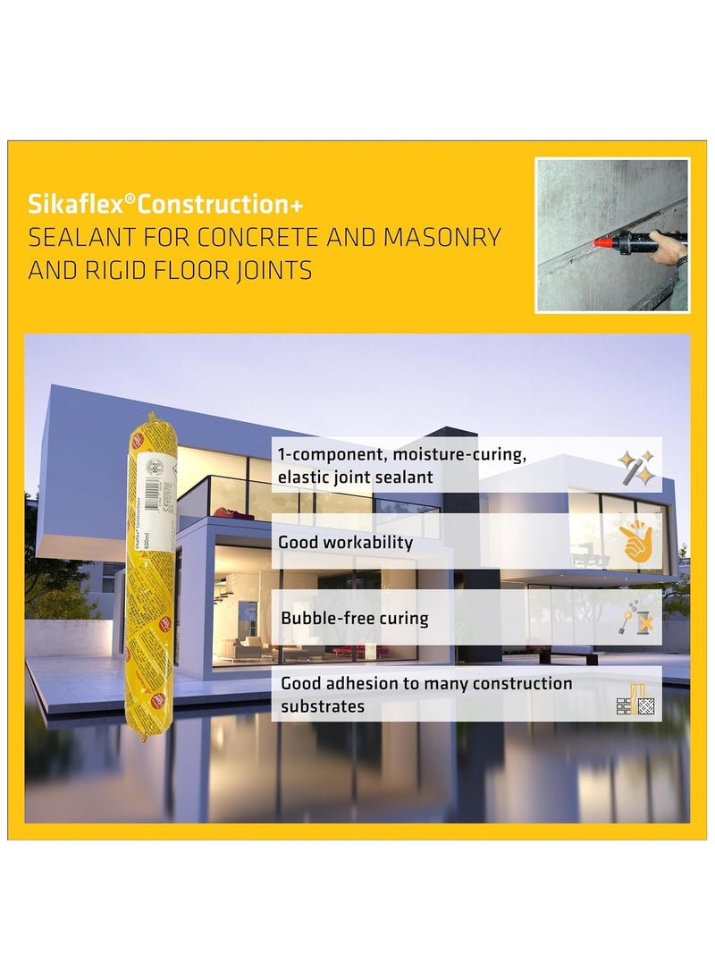 Duravel - Duravel Sikaflex Multipurpose Elastic Sealant and Caulking Gun Grey - Image 1