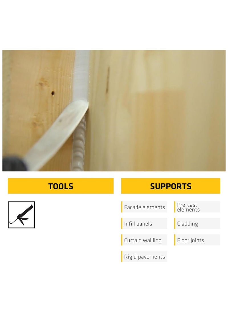 Duravel - Duravel Sikaflex Multipurpose Elastic Sealant and Caulking Gun Grey - Image 1