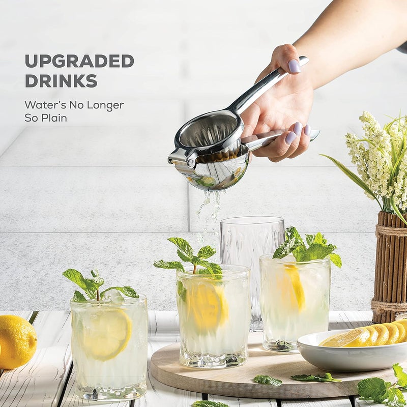 FINEDINE Premium Stainless Steel Lemon Squeezer  Heavy Duty Lime Squeezer Stainless Steel With Comfortable Handle For Extracting All Juice Possible  Every Day Manual Fruit Squeezer for Small Oranges - Image 4