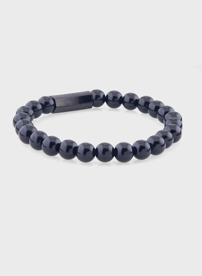 TOMMY HILFIGER Mens Beaded Bracelet With Onyx Stones - 2790581 - Image 3