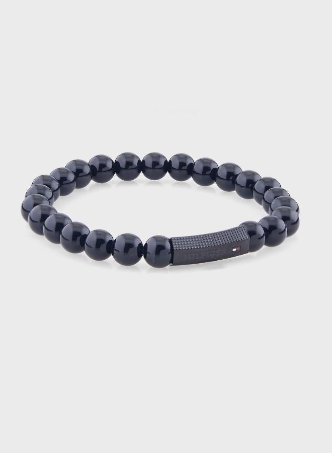 TOMMY HILFIGER Mens Beaded Bracelet With Onyx Stones - 2790581 - Image 1