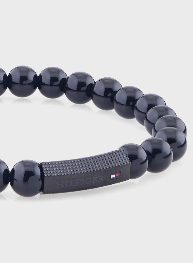 TOMMY HILFIGER Mens Beaded Bracelet With Onyx Stones - 2790581 - Image 4