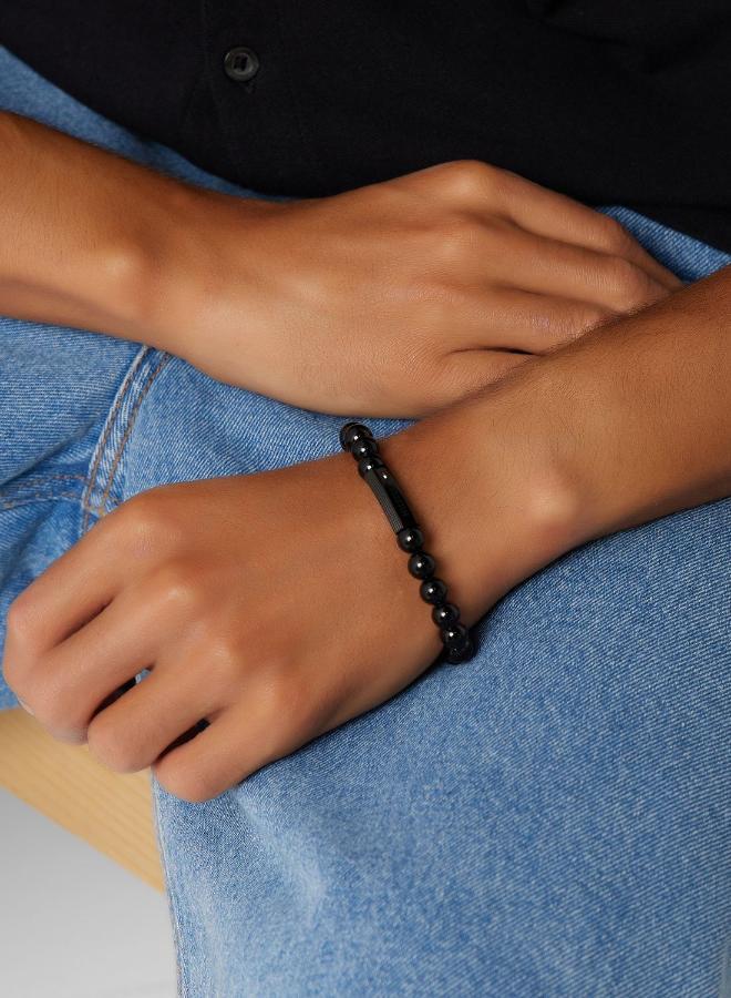 TOMMY HILFIGER Mens Beaded Bracelet With Onyx Stones - 2790581 - Image 5