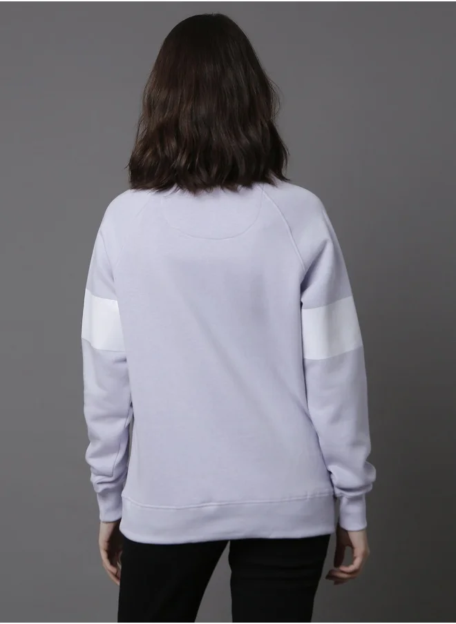 HIGH STAR Women Lavender Sweatshirt