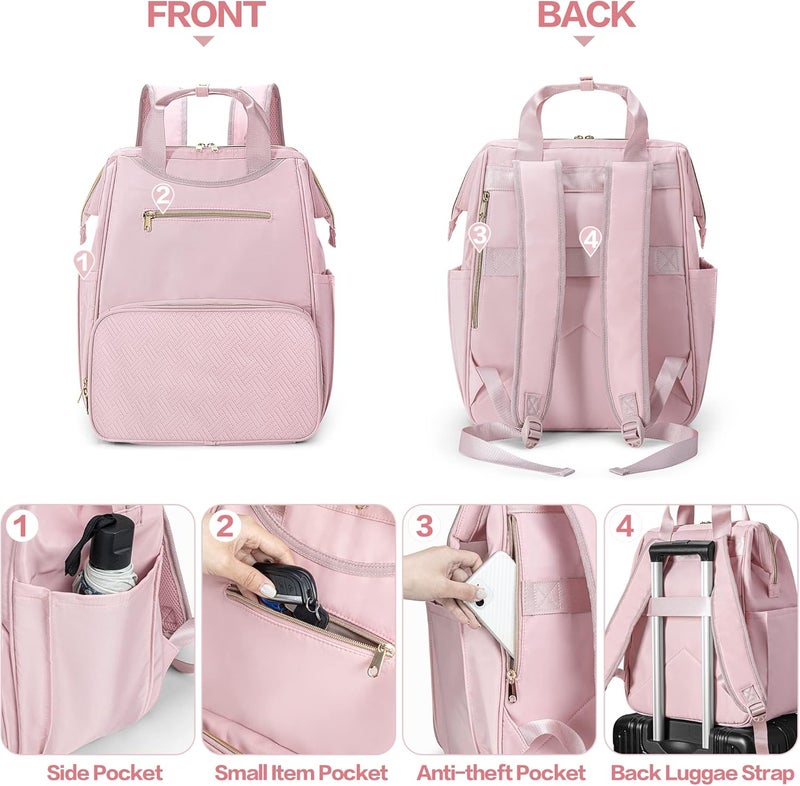 Fasrom Wearable Breast Pump Bag Backpack in Pink - Image 5
