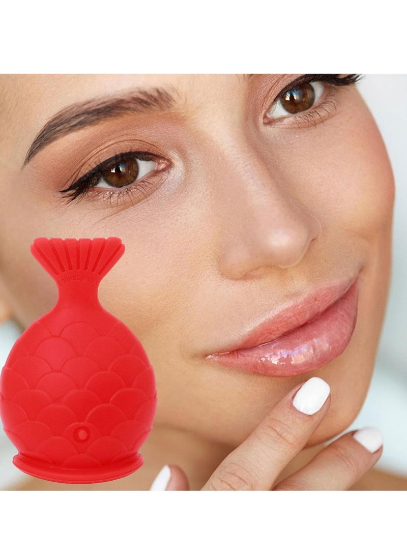 Oasisgalore Fish Design Lip Plumper – Silicone Beauty Tool for Natural Pout (Red)  - Image 2