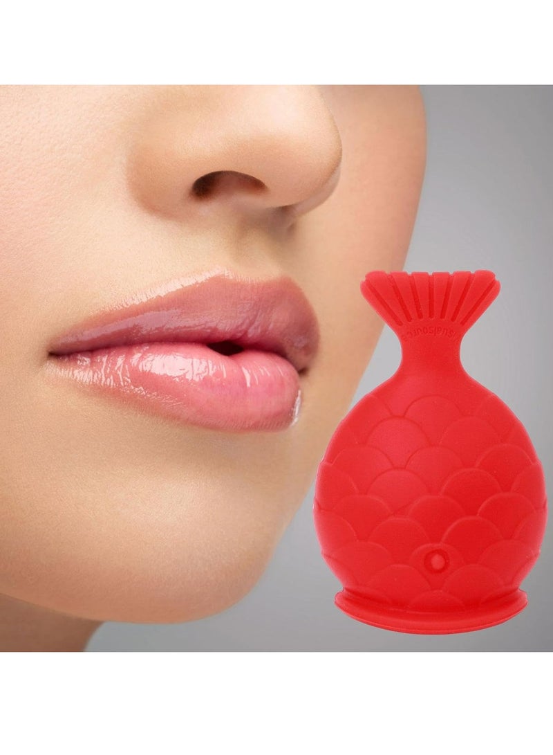 Oasisgalore Fish Design Lip Plumper – Silicone Beauty Tool for Natural Pout (Red)  - Image 4