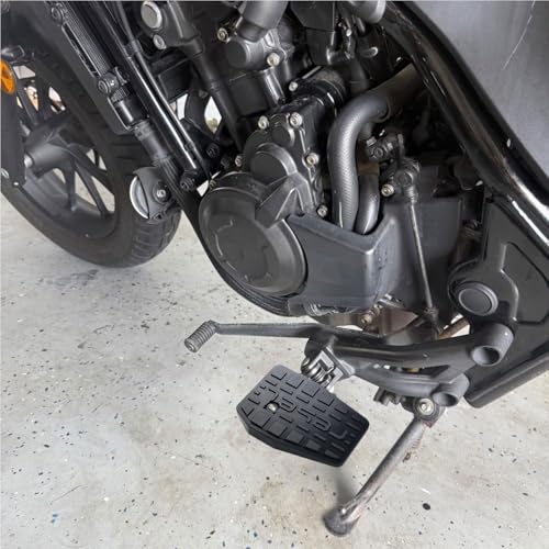 WOOGA Motorcycle Footpeg Aluminum Front Rider Floorboards Foot Pegs Footboard Accessory Kit fit for Ho&n&da Rebel 250 Rebel CMX 500 Rebel 300 CMX 250 CMX 500 CMX 300 Accessories 2017-2025 (Black) - Image 2