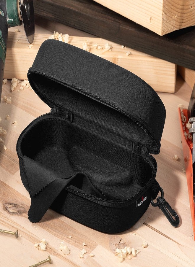 NoCry Protective Goggle Case; Fits Most Goggles; Semi Hard, Water Resistant and Shockproof Outer Shell; Reinforced Zipper; Belt Clip; Designed to Fit All Safety Goggles; Black - Image 4