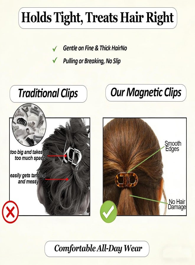 DICSINM Magnetic Hair Clips – Strong Hold No-Slip Magnetic Hair Styling Clips for Women, Seamless 2-in-1 Design for Easy Everyday Hairstyles, Clip No Crease, Perfect for Daily Hair Styling（2.95 in*1.18 in） - Image 5